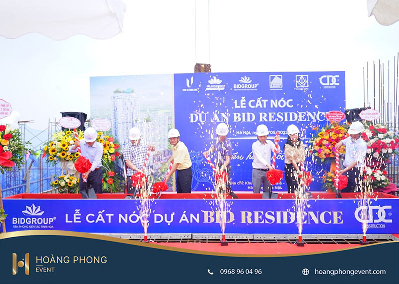 tổ chức lễ cất nóc chung cư