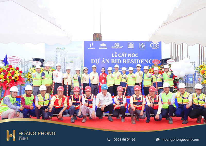 tổ chức lễ cất nóc dự án tại Hà Nội