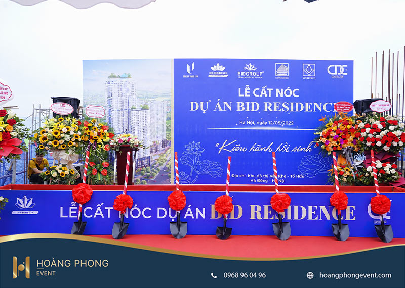 dịch vụ tổ chức lễ cất nóc công trình