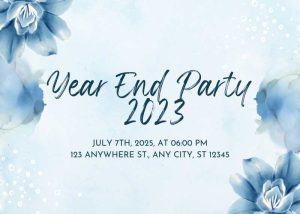 Thiệp mời Year End Party