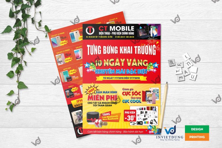 Top 20+ Mẫu Tờ Rơi Khai Trương Ấn Tượng | Hoàng Phong Event