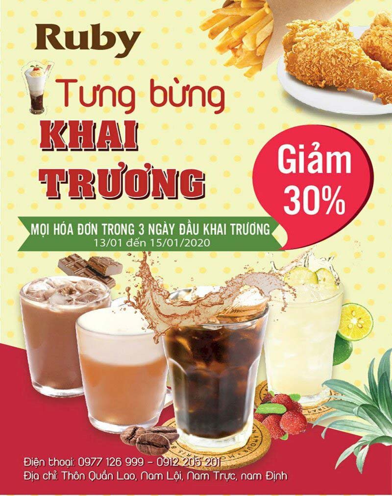 tờ rơi khai trương trà sữa