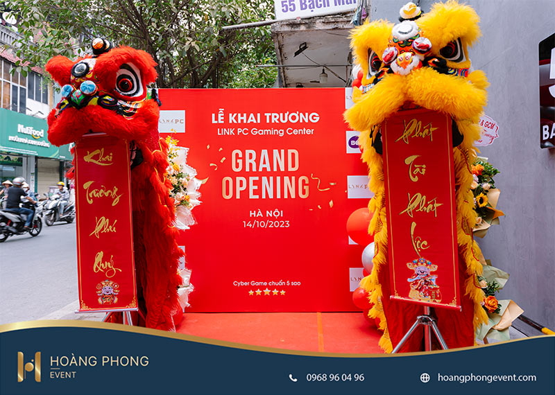backdrop khai trương hiện đại