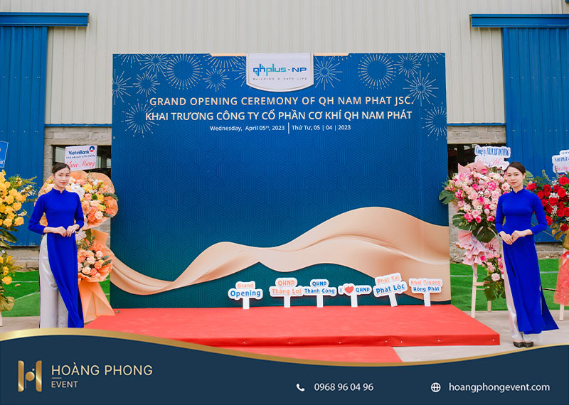 mẫu background khai trương sang trọng