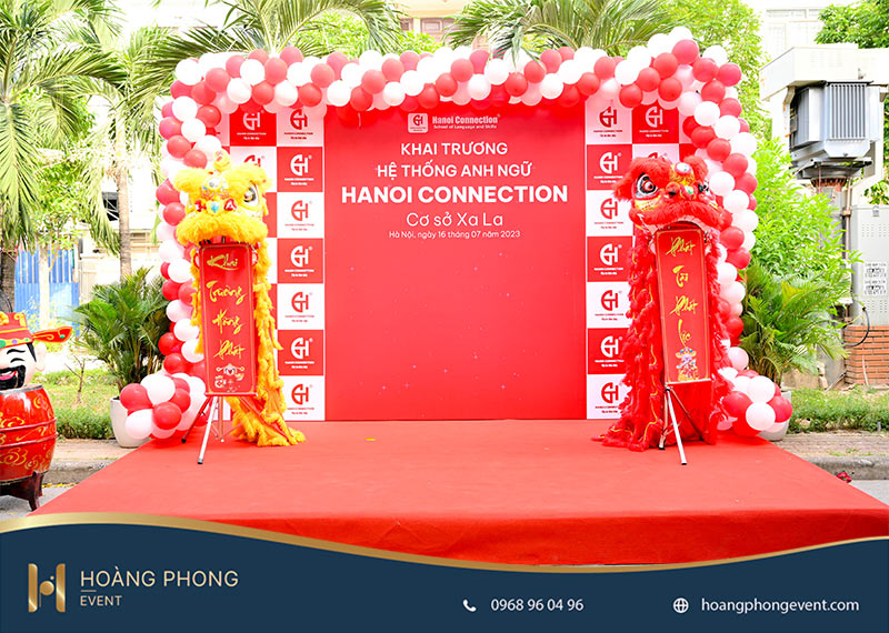 thiết kế backdrop khai trương