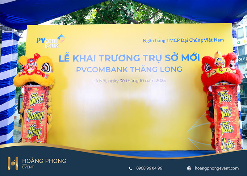 trang trí phông khai trương trọn gói Hà Nội
