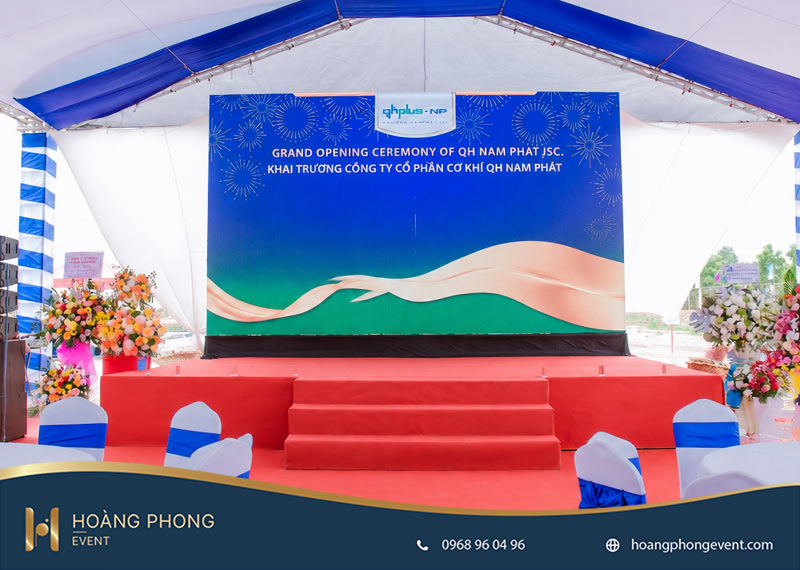backdrop màn hình LED khai trương