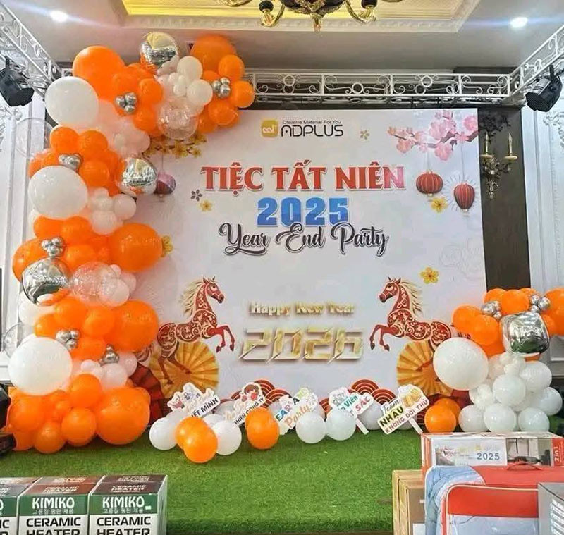 mẫu backdrop tất niên đẹp