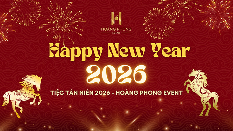 backdrop tiệc tân niên 2026 rực rỡ