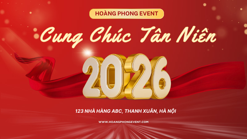 backdrop tiệc tân niên ấn tượng