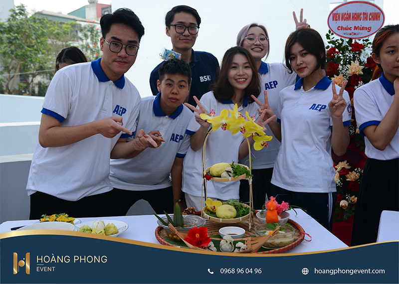 trang trí gian hàng ẩm thực đẹp mắt