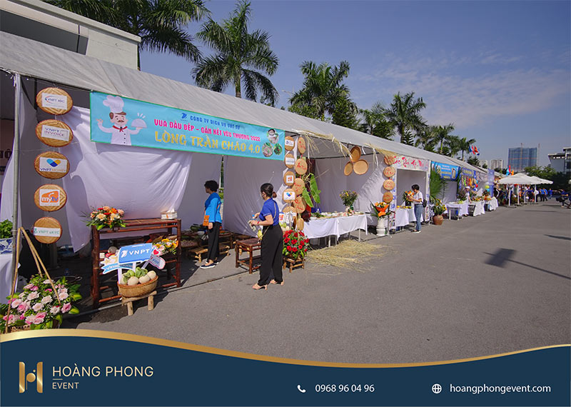 gian hàng ẩm thực đẹp mắt