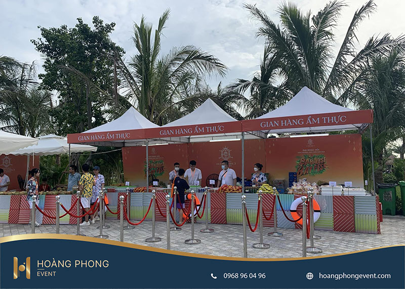 trang trí gian hàng ẩm thực chất lượng