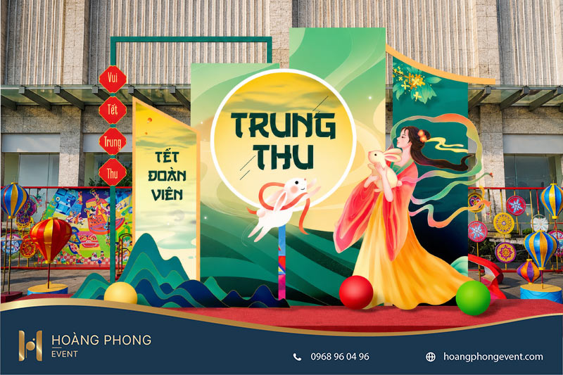 thiết kế phông nền trung thu Hà Nội