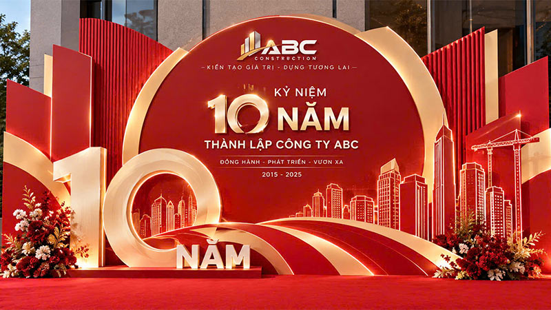 backdrop kỷ niệm thành lập công ty